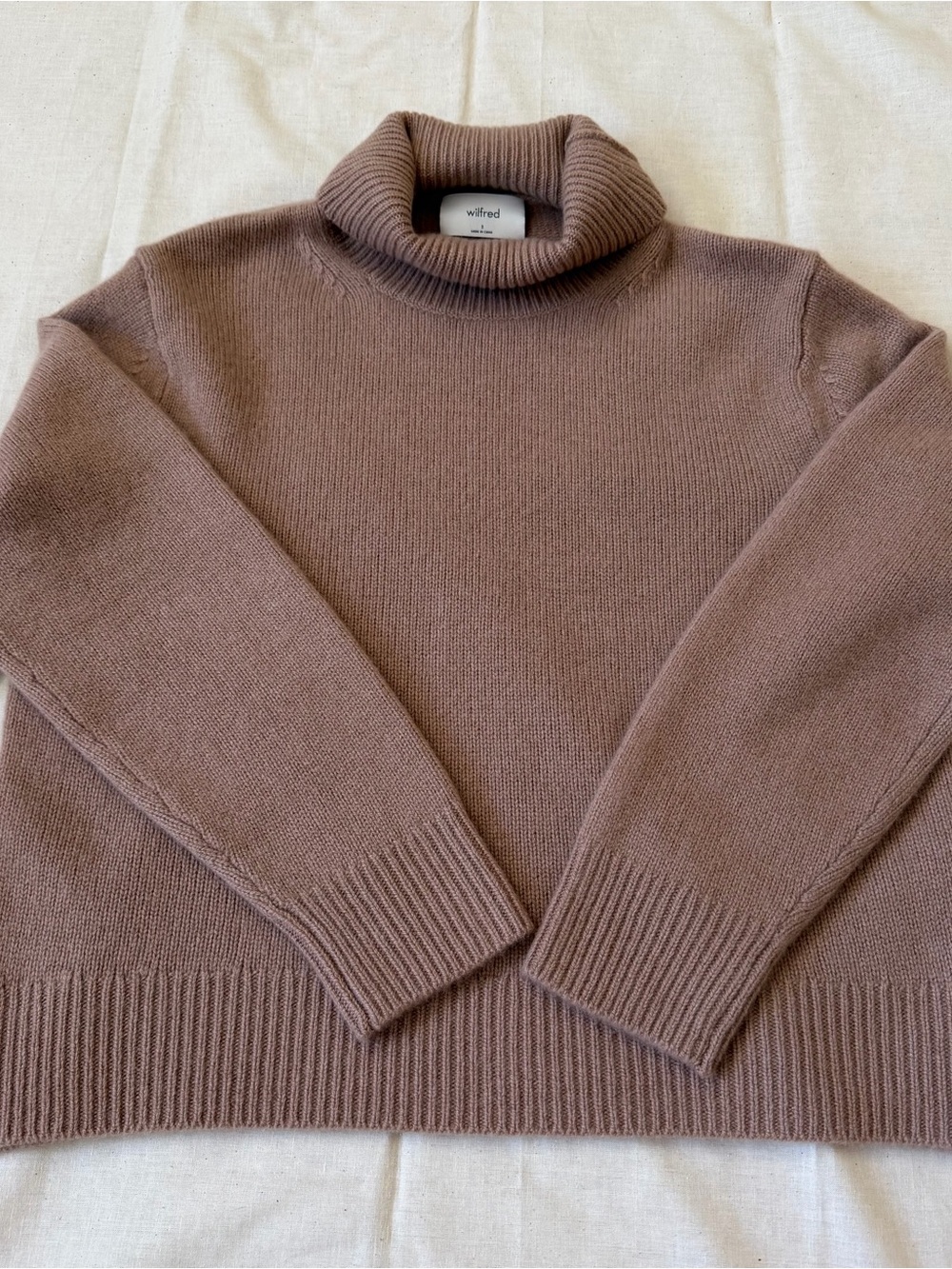 Wilfred Mauve-Brown Turtleneck Sweater